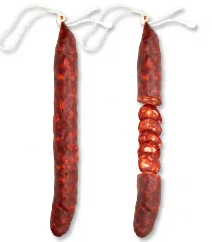 Chorizo doux Obach emballage sous vide — charcuterie artisanale