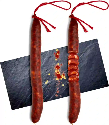 Chorizo piquant artisanal Obach — charcuterie catalane paprika fort