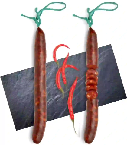 Chorizo súper piquant artisanal Obach — charcuterie catalane piment fort