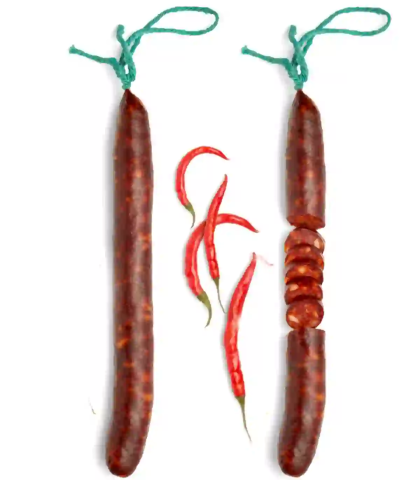 Chorizo súper piquant Obach sous vide — charcuterie artisanale Catalogne
